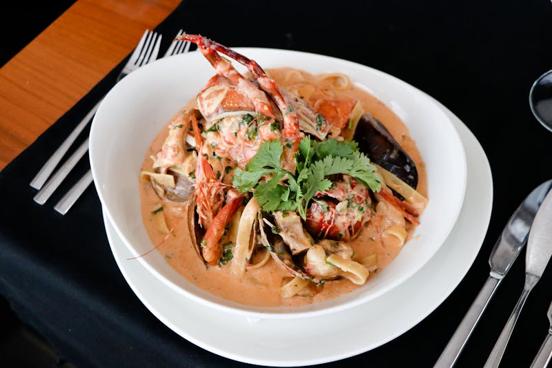 Lobster Linguine pasta from luce pizza