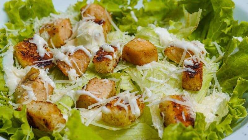 Caesar salad with house-made dressing from pizza luce